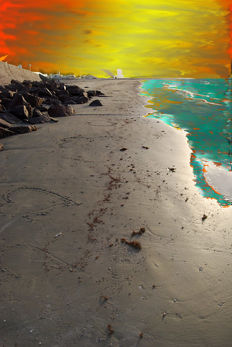sunset galveston beach skyline photoshop hearts sand texas heart seawall