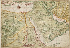 Oude kaart van Egypte (17e eeuw)/ Old map of Egypt (17th century)