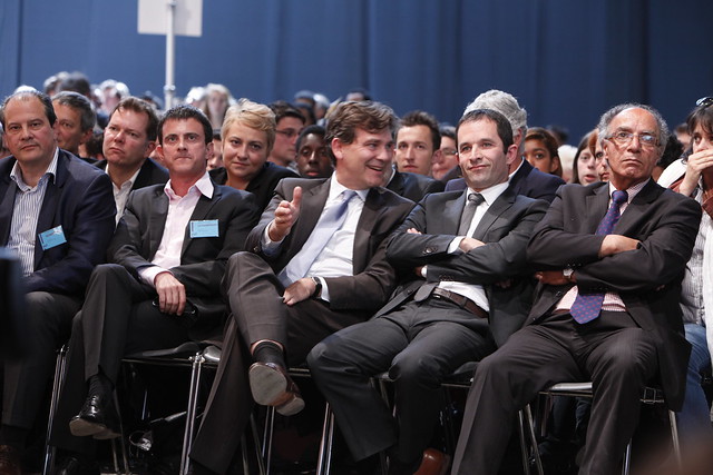 Convention nationale du projet Jean-Christophe Cambadélis, Manuel Valls, Arnaud Montebourg, Benoît Hamon.