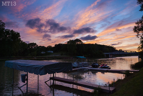 sunset summer ontario canada water river boats dock colours matthew vibrant august seadoo lambton ausable trevithick 2013 lambtonshores matthewtrevithick mtphotography