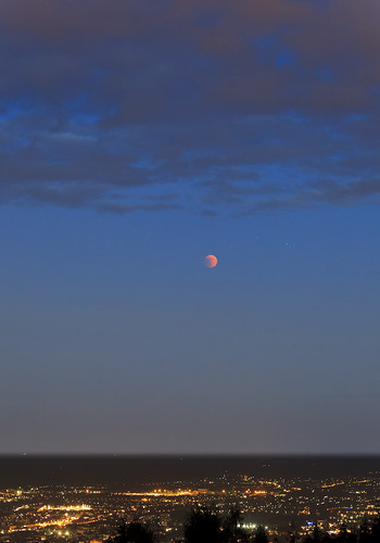 red sky moon night graz