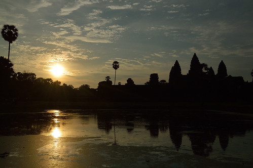 sunrise cambodia angkor wat pwpartlycloudy