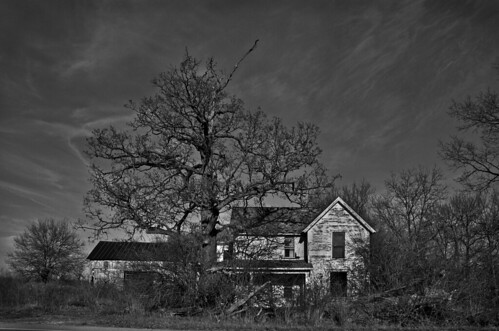 door ohio urban blackandwhite white house black building classic abandoned grass clouds rural photoshop canon landscape photography rebel xt grey woods industrial decay retro abandonedhouse springfield canonrebelxt hdr cloudscape springfieldohio photomatix photomatixpro hdrphotography cs5 photoshopcs5