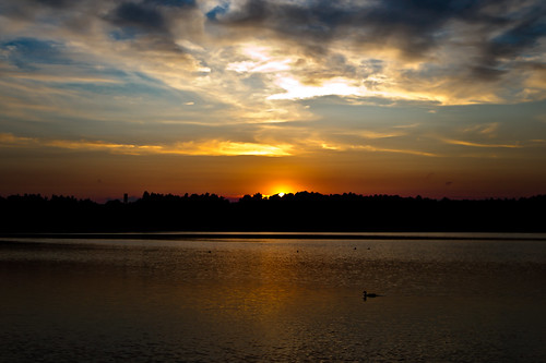 sunset lake belarus