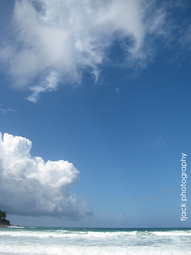 trip travel blue sea beach clouds canon catchycolors thailand waves powershot kata phuket a710is
