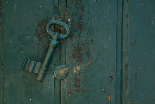 door wood old green metal closeup key colombia paint colonial villadeleyva boyaca