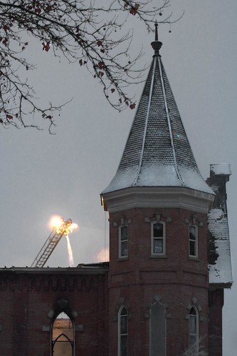 snow canon fire burnt suzette historicbuilding provoutah provotabernacle desertskyblue