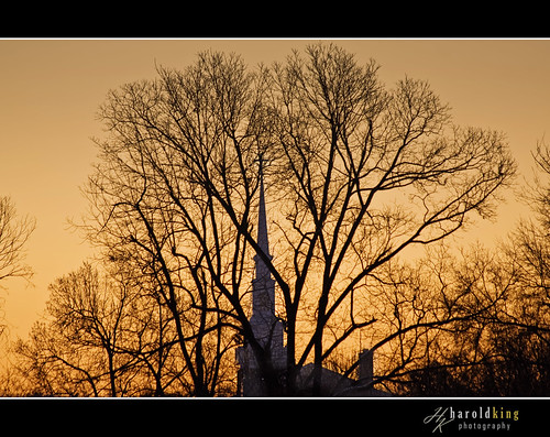 trees winter church photoshop sunrise canon nc northcarolina greensboro steeple piedmont topaz guilford triad guilfordcounty 40d haroldkingphotography