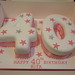 Pink/Silver 40th Birthday Cake