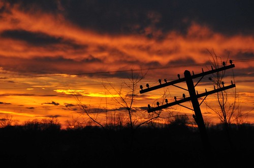 sunset ontario canada silhouette clouds peterborough