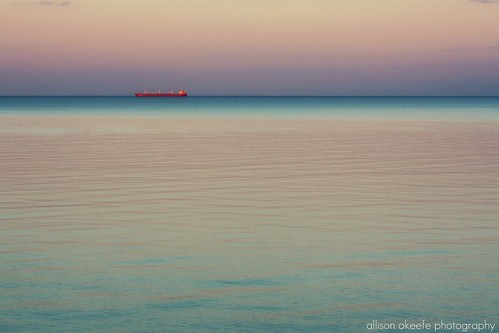 blue sunset red lake beach water michigan picnik lakehuron freighter lexingtonmichigan the4elements