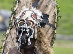 Warrior with mask from the Sepik Region