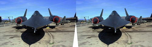 california museum airplane 3d crosseyed military stereo lockheed sr71 aircaft marchafb stereographics