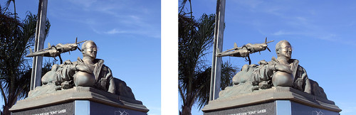 california museum airplane 3d crosseyed military stereo lockheed p38 aircaft marchafb levier stereographics