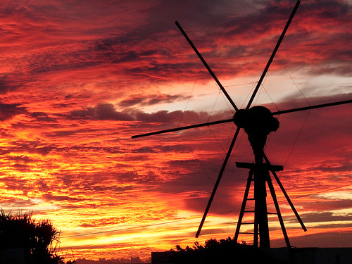 red cloud windmill grancanaria backlight sunrise outdoors fire dawn canarias nopeople backlit windpower agaete