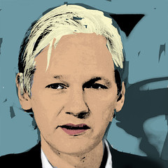 Internet memes: Julian Assange by Andy Warhol