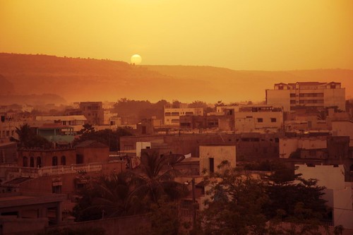 sunset day clear dust mali bamako orangesunset dustysunset