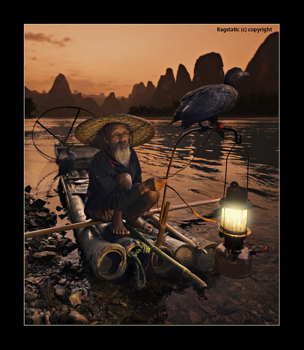 world life china old travel light sky people man mountains heritage nature water colors hat river relax li still nikon exposure mood view time earth rags quality culture scene bamboo cormorant raft lantern ng karst publication nationalgeographic subtle guangxi xingping d700 sguilin