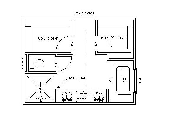 Home Design — Master Bathroom Layouts