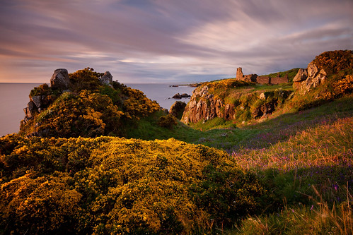 longexposure sunset seascape castle water scotland shore ayrshire dunure ayrshirecoast