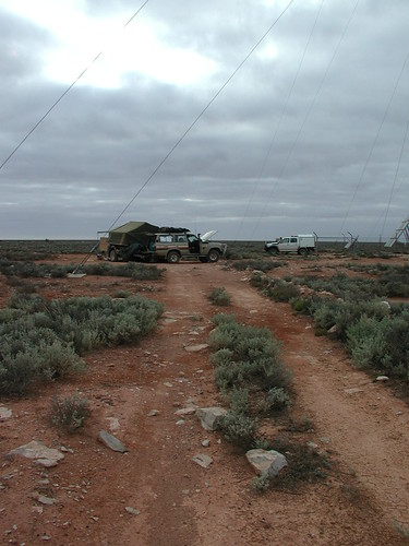 2009 travel nullarbor trans pacific line sa south australia camp campsite radio tower regional reserve drysdale greynomad bush remote rocks track link redbull