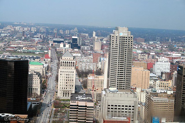 Downtown St Louis from Arch