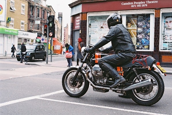 Motorcycle on London street