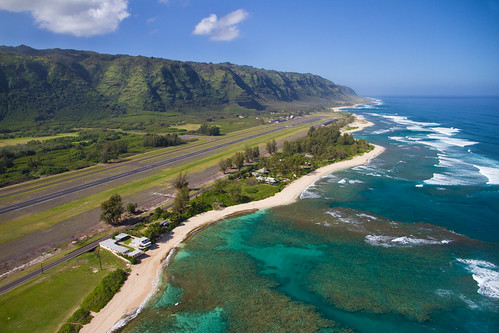 ocean blue sea sky beach water coral point hawaii waves oahu sandy aerial hidden northshore tropical reef airfield dillingham kaena oahunorthshore makuleia