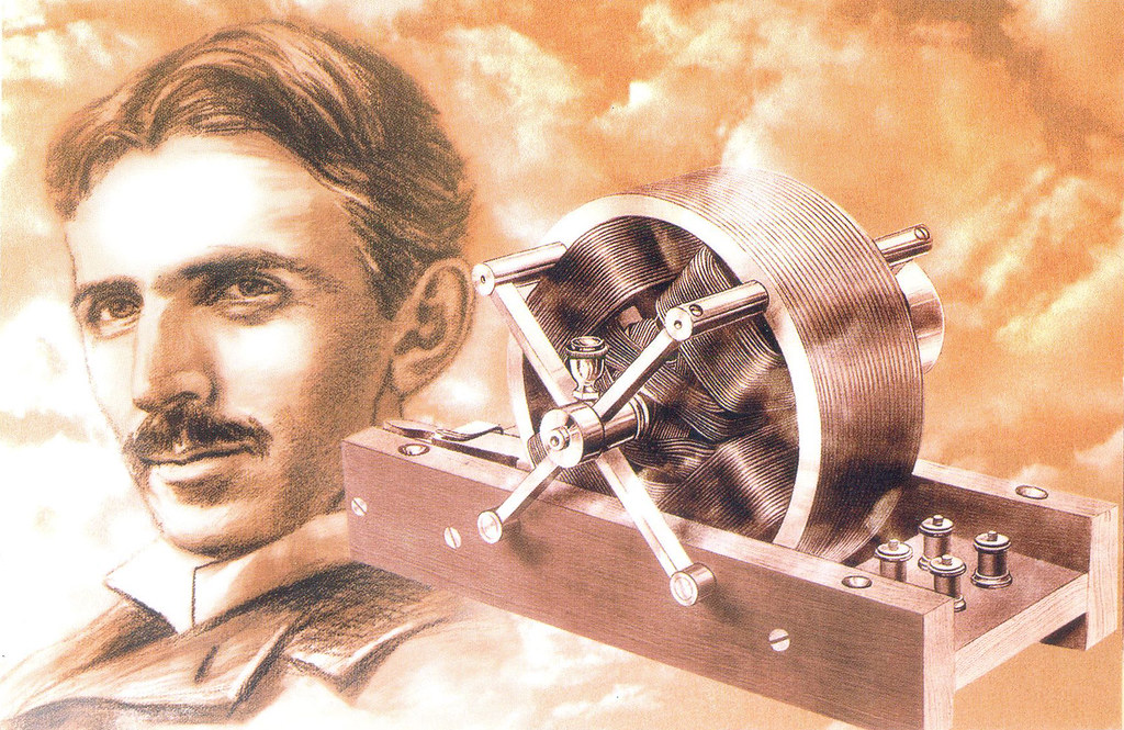 Nikola Tesla postcard (Serbia)
