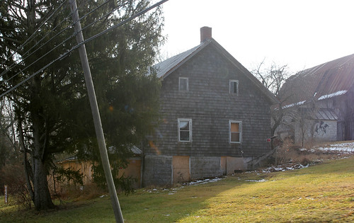 abandoned house delaware ohio county wood shingle historic hillside boarded 11 windows chimney barn