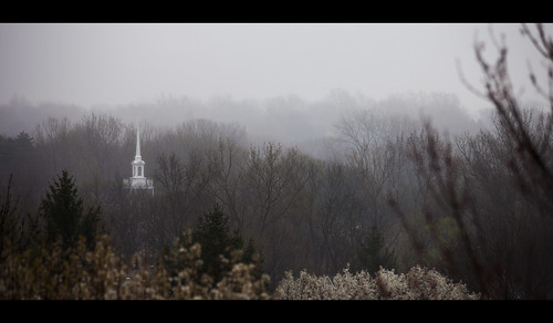 mist church rain fog landscape steeple hills drizzle valleys odt 5minutesfromhome ourdailytopic 2011yip mfhiatt ©2011michaelfhiatt