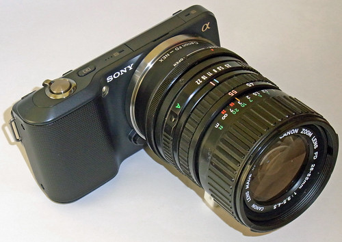 Sony Nex-3 with Canon FD 28-55mm