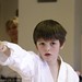 nick in his first ever karate exam