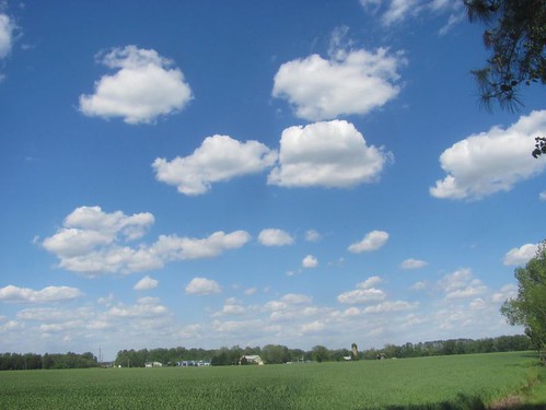 sky nature field clouds outside outdoors farm scenic
