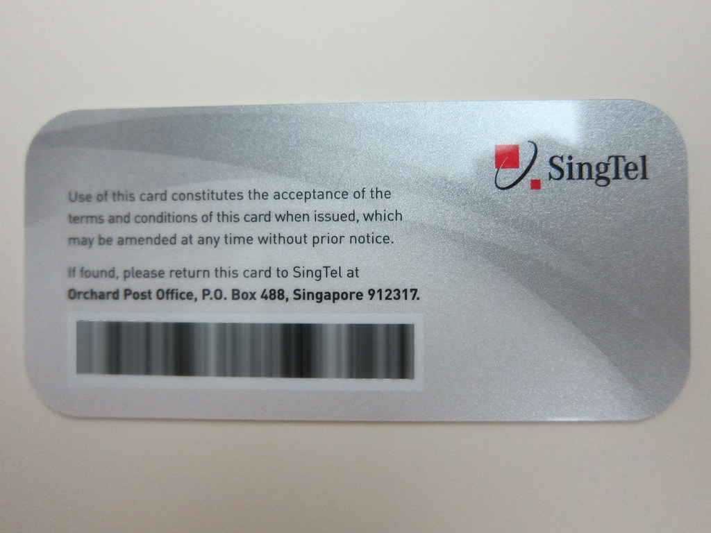 SingTel Red Prestige - Card Back