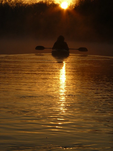 oklahoma misty sunrise golden spring peaceful kayaking serene dianne