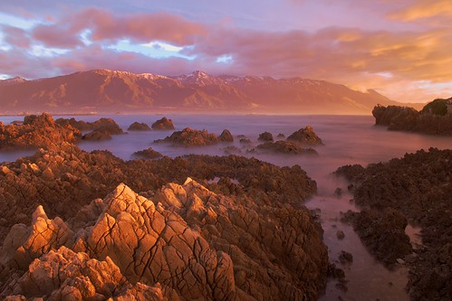 newzealand seascape sunrise landscape kitlens aotearoa kaikoura k2012