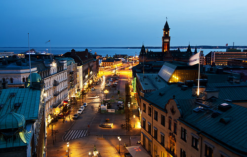 night view sweden citylights helsingborg giovanni08 giovannicamedda