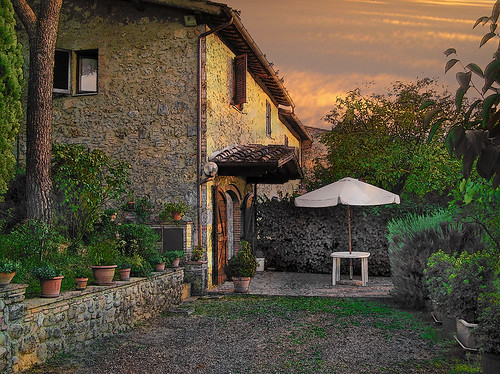 sunset italy farmhouse garden evening tuscany abigfave