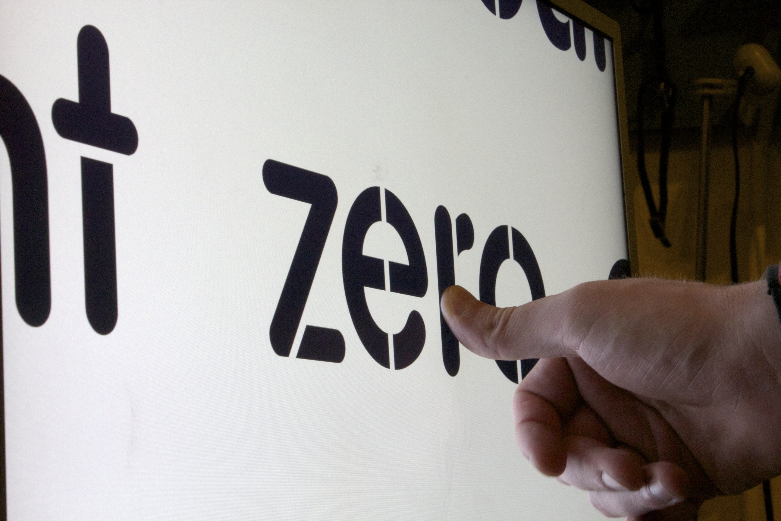 Word Wall - Testing Word Size - Pressing Zero