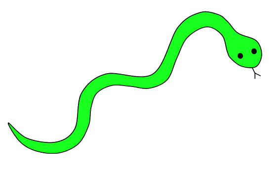 green snake sketch, cute style lge 15cm | Flickr - Photo ...