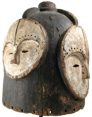 1229:6138c 4 faced Ngontang Helmet mask, Fang, Gabon