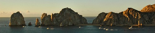 ocean panorama seascape sunrise mexico boats rocks horizon yachts cabosanlucas