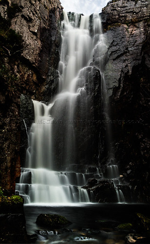 water dark scotland waterfall northwest unitedkingdom slowshutter drama atmospheric kylesku andrewmcgavin