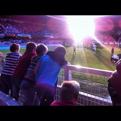 sunset foot bourgogne auxerre iphonography