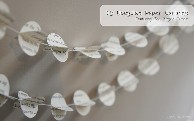 upcycled paper garlands hunger games
