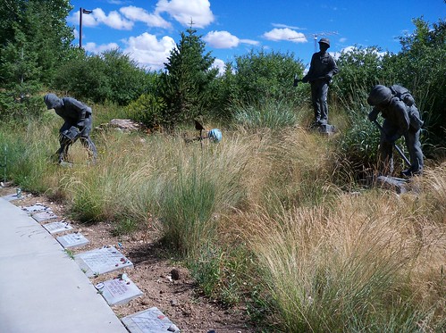Inscribed granite stones line the walkway at the Wildland Firefighters Monument in Boise, Idaho. The monuments commemorate members and supporters of the wildland firefighting community. This stone honors those who died in the South Canyon Fire on Storm King Mountain on the White River National Forest in Colorado. (U.S. Forest Service)