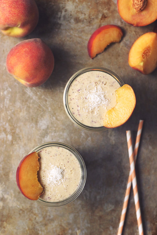 Peaches and Cream Smoothie (gluten-free and vegan)