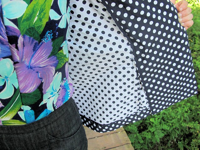 Polkadot Robson made with reversible cotton/poly  from Mood Fabrics