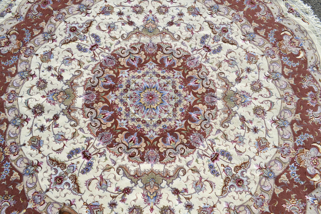 Olia Tabriz Circular Persian Rug 7x7